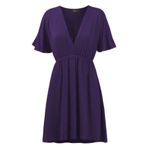 Womens Short Sleeve Kimono Style Dress Top XXXL DARK_PURPLE